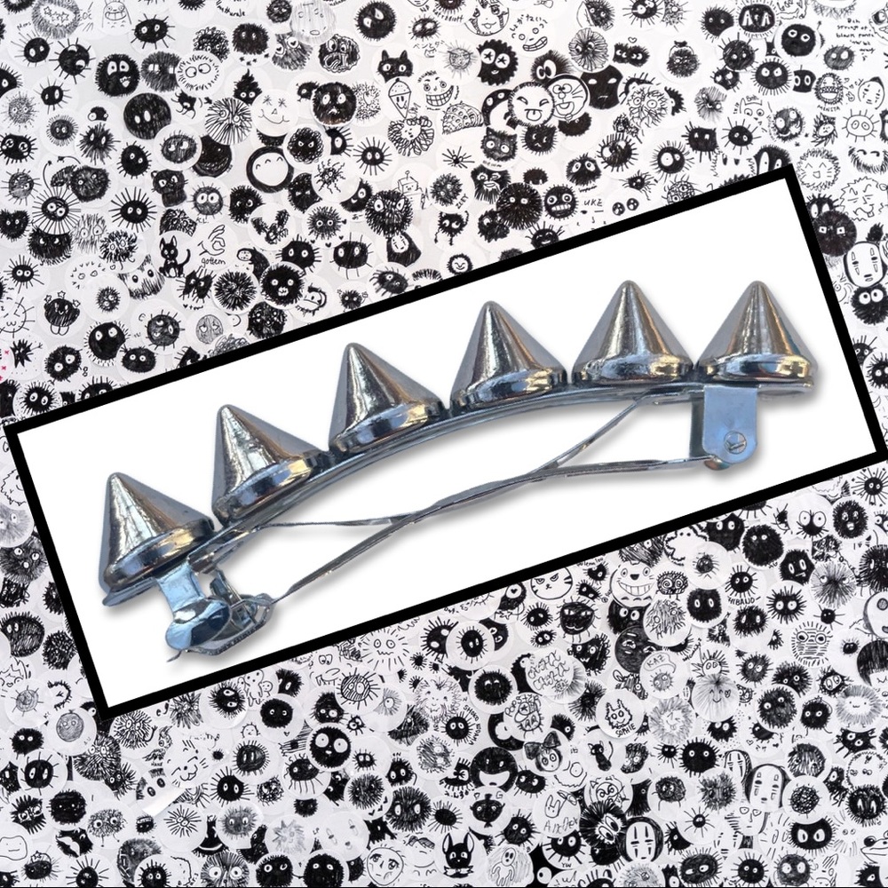 Silver Spike Hair Clip